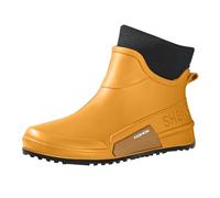 Stivali alla caviglia da donna alla moda Chelsea Boots Plain Short Wellies antiscivolo largo polpaccio Welly Slip On Outdoor Welly Ultra-Grip Stivali da pioggia Snug-Fit Scarponcino da trekking