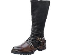 Stivali Alti al Ginocchio da Uomo, Scarpa Medievale in Pelle Stivali da Equitazione retrò gotici con Fibbia in Metallo Scarpe da Cavaliere Guerriero Multi Taglia,Marrone,44 EU