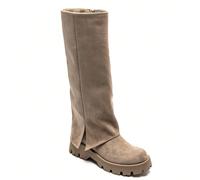 Stivali alti alla moda con suola dentellata e parte superiore plissettata Aggiungi un tocco di affermazione al tuo look con le botti di alta qualità dal design moderno e strutturato. Leur semelle épai