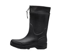 Stivali alti da uomo, comodi, da pesca, stivali da pioggia da uomo, leggeri, scarpe da lavoro da giardino, impermeabili, con coulisse, antiscivolo, resistenti agli spruzzi, per l'agricoltura, Nero