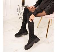 Stivali alti fino alla coscia da donna in beige con suola intagliata comoda È un ottimo posto dove stare e divertirsi. È un posto fantastico dove stare. È un posto fantastico dove stare. È un bel post