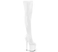 Stivali Alti In Pelle Con Tacco A Spillo 8" Flamingo 3000