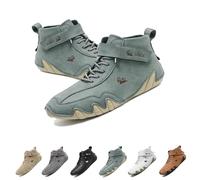Stivali Alti in Pelle Fatti a Mano Italiani,Scarpe Beck Impermeabili,Scarpe da Esterno Leggere e Antiscivolo Escursionismo,Campeggio e Guida Stivali Chukka Alti Tutte le Stagioni(verde,42 EU)