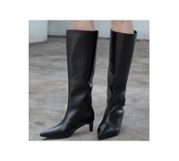 Stivali alti sopra il ginocchio a punta, stile blogger francese autunno/inverno. Stivali equestri con tacco a forma di gatto nordico, regali di Natale per le donne CN35,CN36,CN37,CN38,CN39,CN40,CN41,C