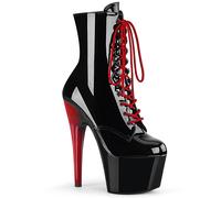 Stivali Ankle Pleaser Adore 1020 In Due Toni Con Tacco Alto E Piattaforma 7"