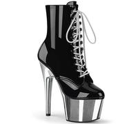 Stivali Ankle Pleaser Adore 1020 In Due Toni Con Tacco Alto E Piattaforma 7"