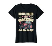 Stivali BALLE E Badassery PARLANO Sporco A Me Ragazza contadina Donna Maglietta