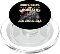 STIVALI BALLE E BADASSERY PARLANO SPORCO A ME ragazza contadina donna PopSockets PopGrip per MagSafe