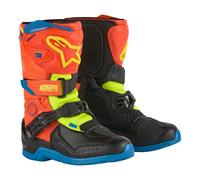 Alpinestars Tech 3S, stivali per bambini 12 US male Arancione Fluo/Giallo Fluo/Nero/Blu