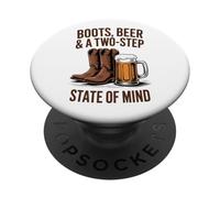 Stivali Birra & Due Passi - Country Line Dancing Western PopSockets PopGrip Adesivo