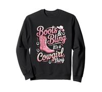 Stivali & Bling It's A Cowgirl Thing Stivali Rosa Joke Uomo Donna Felpa