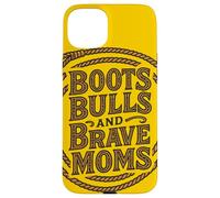 Stivali Bulls and Brave Moms Country Rodeo Support Design Custodia per iPhone 15 Plus