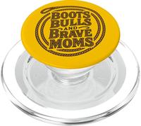Stivali Bulls and Brave Moms Country Rodeo Support Design PopSockets PopGrip per MagSafe