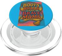 Stivali Bulls and Brave Moms Country Rodeo Support Design PopSockets PopGrip per MagSafe