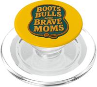 Stivali Bulls and Brave Moms Country Rodeo Support Design PopSockets PopGrip per MagSafe