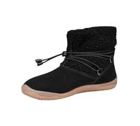 Stivali Casual Alti per Autunno e Inverno, Stivaletti con Suola in Gomma Resistente per Un Comfort Senza Sforzo in Condizioni di Neve (Black, 40)