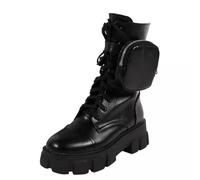Stivali caviglia della piattaforma goth da donna con fibbie ad ala pipistrello tacchi a blocchi rotonda con cerniera arrotondata per moto punk stivali da combattimento comodi comodi stivali gotici