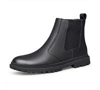 Stivali Caviglie di Punta Rotonda Chelsea per Uomini Banda Elastico Wedable Anti-Slip Non Slip Casual Lavoro
