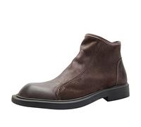 Stivali Chelsea Chelsea per Uomini Brunito di Punta con Zip Impermeabile Anti-Slip su Classico Formale Non indossabile Non Slip