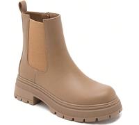 Stivali Chelsea color cachi verde per donna, con suola spessa e look urbano La loro tige lisse, associativa agli empiècements élastiques sur les côtés, permette una grande facilità di infilaggio tout