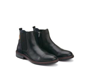 Stivali chelsea in pelle York, cerniera Nero 43