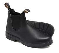 Stivali Chelsea vintage fatti a mano con punta tonda e tacco a blocco, stivali alti da coppia unisex, stivali eleganti in pelle slip-on (41,Black)