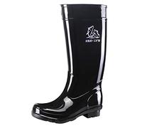 Stivali Chukka della prova dell'acqua per gli uomini adulti stivali di gomma del lavoro all'aperto, Nero , 39 1/3 EU