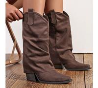 Stivali classici con punta affusolata e tacco chunky, adatti per laurea estiva, balli di fine anno, vacanze, ritorno a scuola, studenti universitari, feste, look alla moda e chic, stile meraviglioso,