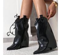 Stivali classici con punta affusolata e tacco chunky, adatti per l'estate, laurea, balli di fine anno, vacanze, ritorno a scuola, studenti universitari, feste, stile alla moda e chic, perfetti per Nat