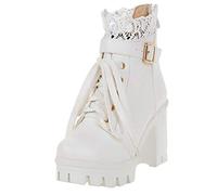 Stivali con Pelo Donna Invernali Stivali Stivaletti alla Caviglia Stivali Estivi Donna Bassi in Pelle Stivali Bambina Fashion Scarpe Stivali Stivaletti Sandali Donna con Tacco Eleganti Bianco-D 27.99