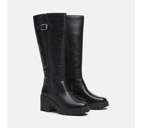 Stivali con tacco in pelle Stine Heights Tall Zip Up Nero 39