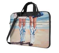 Stivali Cowgirl Donne Camminare Lungo Spiaggia Borsa Per Laptop Laptop 15.6 Pollici Borse Per Computer Imbottito Copertura Del Manicotto Per Donne Uomini