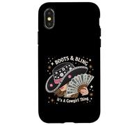 Stivali Cowgirls & Bling È una cosa da cowgirl arte occidentale Custodia per iPhone X/XS