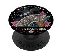 Stivali Cowgirls & Bling È una cosa da cowgirl arte occidentale PopSockets PopGrip Adesivo