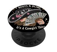 Stivali Cowgirls & Bling È una cosa da cowgirl arte occidentale PopSockets PopGrip Adesivo