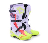 Stivali Cross Alpinestars Tech 10 Supervented Viola/Giallo Fluo/Rosa Diva49,5 Viola,Giallo Fluo,Rosa Diva
