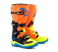 Alpinestars Tech 5, stivali 11 US male Arancione Fluo/Blu/Giallo Fluo