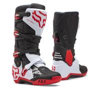 Fox Stivali da motocross Motion Nero-Bianco-Rosso Taglia 45 Uomo