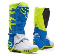 FOX Motion Stivali da motocross, blu-giallo, taglia 42 per maschi