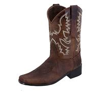 Stivali da cowboy da donna con tacco largo al polpaccio a metà polpaccio western slip on boot retrò caldo country festival scarpe eleganti stivaletti ricamati cuciture scarpe da sposa scarpe casual