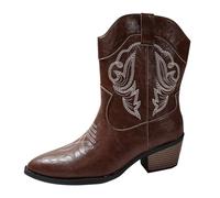 Stivali da cowboy, estivi, da donna, unisex, per il rinascimento, per le mezze stagioni, da donna, caffè, 38 EU