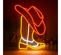 Stivali da cowboy,insegna al neon da cowboy,luci al neon per camera da letto,cappello da cowboy,segno al neon con alimentazione USB,per bar,decorazione da cowboy,gameroom,decorazione per la casa