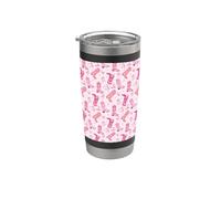 Stivali da cowboy rosa e fiocchi, rosa pastello, pesca e rosa caldo Bicchiere termico in acciaio inox doppia parete