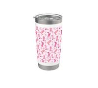 Stivali da cowboy rosa e fiocchi, rosa pastello, pesca e rosa caldo Bicchiere termico in acciaio inox doppia parete