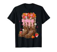 Stivali da cowgirl con fiore fragola, fiocco Maglietta