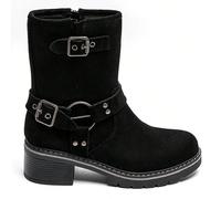 Stivali da donna con tacco quadrato, stile biker o con doppia fibbia decorativa, disponibili nei colori nero, cammello e kaki Adotta i tuoi stivali, i tuoi piedi staranno bene, i tuoi piedi saranno st