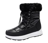 Stivali da Donna da Neve Scarponcini Neve con Calda Imbottiti Scarpe da Trekking Boots Donna Doposci Impermeabili Comode Scarponi Antiscivolo all'Aperto Morbidi Stivaletti Snow Inverno Resistente