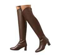 Stivali da Donna in Pelle sopra Il Ginocchio Gambale Alto Moda Autunno Inverno Eleganti Comodi per Città Ufficio Weekend Festa Serata Cerimonia Viaggio Look Femminile Italiano