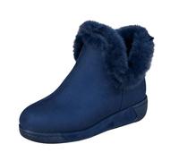 Stivali da donna invernali da donna, caldi, con fodera in pelliccia di peluche, scarpe spesse, comode, leggere, antiscivolo, da passeggio, Marina Militare, 37 EU