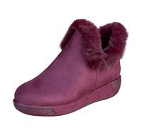 Stivali da donna invernali da donna, caldi, con fodera in pelliccia di peluche, scarpe spesse, comode, leggere, antiscivolo, da passeggio, Viola, 39.5 EU